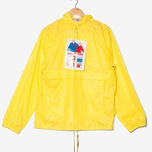 Vintage 80s Jacket & Bag Mens Small Lightweight Nylon Jacket Yellow